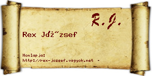 Rex József névjegykártya